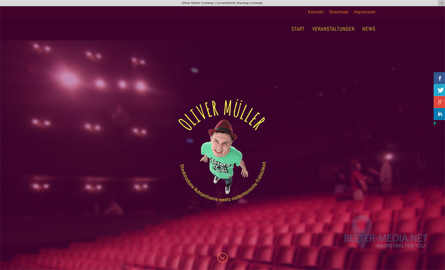 Oliver Müller Homepage 01 Startseite